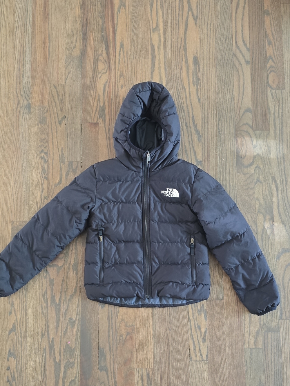 The North Face Kids Black Hooded Puffer Jacket